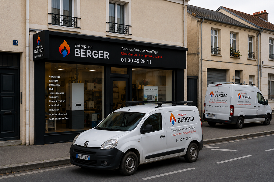 Logo de l’Entreprise Berger, chauffagiste à Chaumontel